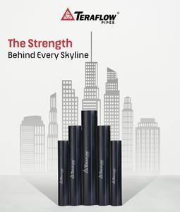 HDPE Borwell Pipes TERAFLOW Polyethylene Pipe PE 100 Gold 63mm Pn 10 Black Blue Strip Durable <b>Socket</b> Fusion Drainage - Product Image 1