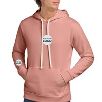 Sweat à capuche tricoté épais pour homme, 80% coton 20% fibre de bambou, non doublé, broderie GSM, vêtement streetwear d'hiver