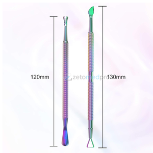 Pousse-cuticules en métal de haute qualité, outil de salon professionnel pour le soin des ongles, pousse-cuticules en acier inoxydable - Product Image 6