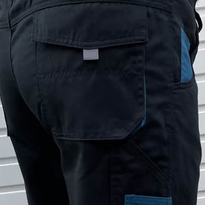 Shorts de travail cargo pour hommes, multi-poches, vêtements de travail durables et sécuritaires, ceinture élastique confortable - Product Image 5