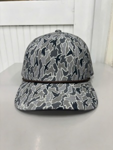 Factory Wholesale Camouflage 5 Panel Snapback Custom Logo Rope Cap Hip Hop Cycling Outdoor Street Streetwear <b>Flat</b> Brim <b>Hat</b> OEM - Product Image 2