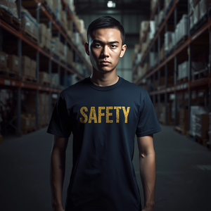 เสื้อยืดนิรภัยสะท้อนแสง ผ้าฝ้ายผสมโพลีเอสเตอร์ สวมใส่สบาย แบบลำลอง พร้อมบริการรับผลิตแบบ OEM ODM - Product Image 5