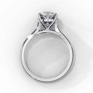 <b>Cushion</b> Cut Lab Grown Diamond Solitaire Engagement Ring in Gold Classic 4-Prong Setting - Product Image 3