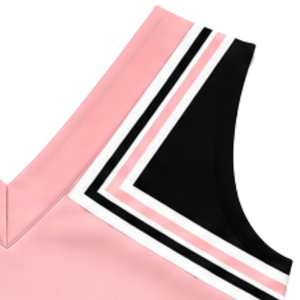 Haut d'uniforme de cheerleading rose clair sans manches, col en V, pour femmes et filles, idéal pour les équipes de danse et les compétitions - Product Image 4