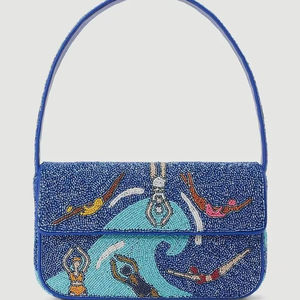 Bolso Potli Bordado de Diseño, Elegancia Real de Medianoche, Negro, Glamour Celestial, Forro de Seda, Adornado con Cuentas, Color Negro - Product Image 1