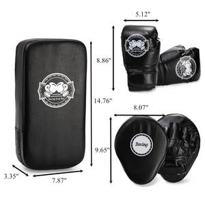 Set de Boxeo 3 en 1 para Niños, Guantes de Boxeo Ajustables y Combo de Almohadilla de Patada para Principiantes, Ideal para Jóvenes en Kickboxing, Karate, Taekwondo y Muay Thai - Product Image 2