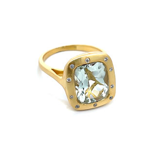 Bague de Fiançailles Solitaire Classique en Argent Sterling avec Pierre Naturelle Taille Coussin, Collection Romantique pour Mariage et Fêtes - Product Image 2