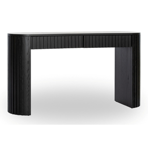 Console moderne en bois de manguier noir, écologique, avec pieds en bois massif, meuble durable pour salon, décoration d'entrée - Product Image 3