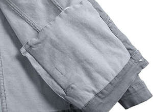 Chemise en jean vintage pour homme, éco-responsable, avec boutons en corne, tissu confortable, doux et respirant, couleur unie classique, streetwear, usage quotidien - Product Image 5