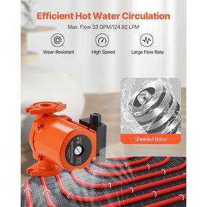 Pompa di Ricircolo Acqua Calda BF4 J in Ghisa, 33 GPM, AC 120V, 33 ft, con Connessione Flangiata da 1 1/4, Modello 0011 - Product Image 4