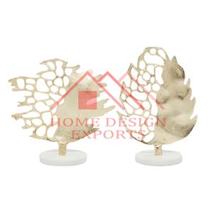 Escultura de Mesa con Diseño de Hoja para Decoración del Hogar, Escultura de Hoja Dorada de Aluminio Metálico de Alta Calidad para Decoración de Escritorio de Oficina - Product Image 2