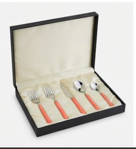 Modern Cutlery Set With Orange Color Handle Beautiful <b>Knife</b> <b>Fork</b> Spoon Set Perfect For Everyday Dining Casual Use <b>And</b> Gifting - Product Image 6