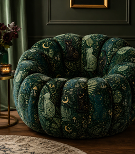 Tissu d'ameublement imprimé scène forestière fantaisiste au mètre, motif naturel de forêt enchantée pour la décoration intérieure - Product Image 2