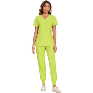 Women's Scrub Nursing Spa Uniform <b>Set</b> Breathable Hospital Scrubs Uniform Custom Scrubs Stretch Spandex Medical Uniform - Product Image 1