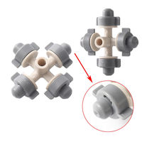 Pulvérisateur brumisateur 4 voies pour serre, buse de brumisation en plastique, humidificateur pour élevage avicole, système d'irrigation par atomisation et refroidissement