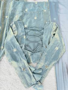 Nuevo Lanzamiento TENNECY Conjunto de Pantalones Plazzo de Seda con Lentejuelas Reversibles para Mujer, Diseño de Diseñador, para Fiestas, Diwali, Todas las Temporadas - Product Image 6