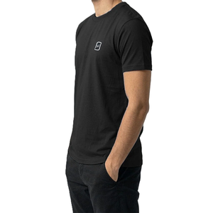 เสื้อยืดแขนสั้นสีดำสำหรับผู้ชาย พิมพ์ลายโลโก้ XC คอกลม ทรงปกติ ผ้าฝ้ายถัก 100% พิมพ์ลายดิจิทัล แห้งเร็ว ระบายอากาศได้ดี - Product Image 3