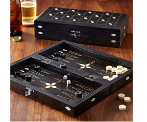 Jeu de Backgammon Classique Vintage en Bois, Plateau Pliant Portable, Étui de Voyage, Décoration Élégante pour la Maison et Coffret Cadeau Familial, Jeu de Société Incrusté - Product Image 6