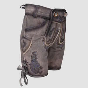 Lederhosen de Lujo para Hombre para el Oktoberfest – Traje Bávaro Artesanal con Cuero Suave de Gamuza - Product Image 2