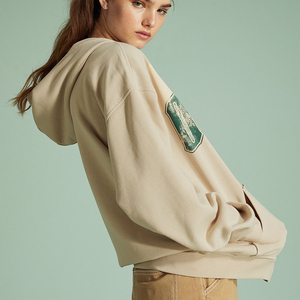 Sweat-shirts à capuche oversize en molleton de coton pour femmes, vente en gros, personnalisables avec logo - Product Image 4