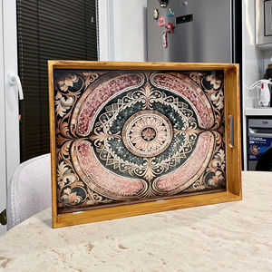 Plateau en bois imprimé de haute précision pour marchés décoratifs internationaux – Vente en gros de plateaux et boîtes fiables - Product Image 1