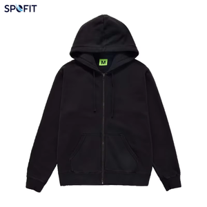 เสื้อแจ็คเก็ตผ้าฟลีซคอตตอน 180 กรัม แบบสปอร์ต สั่งทำได้ ใส่ได้ทั้งชายหญิง ซิปหน้า มีฮู้ด ปักลาย ป้องกันขนร่วง ทรงหลวม สไตล์ฮิปฮอป สำหรับฤดูหนาว - Product Image 1