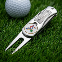 Outil de réparation de divots de golf personnalisé par le fabricant, en métal, avec marqueur de balle magnétique, accessoires de golf personnalisés