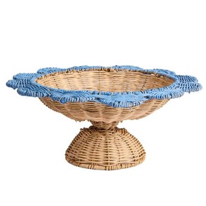 Plateau de service en rotin multi-usages, à bords festonnés, fait main, en osier, pour la cuisine, la table basse et la décoration intérieure - Product Image 2