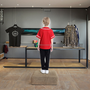 Camiseta de Béisbol con Botones, Camiseta de Softbol para Hombre, Tejido de Felpa, 100% Algodón, Ajuste Holgado, Transpirable, Secado Rápido, Manga Corta, Cuello Redondo - Product Image 3