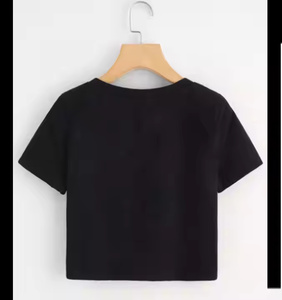 เสื้อยืดผ้าฝ้ายสำหรับผู้หญิงแบบกำหนดเอง ป้องกันรอยยับ ระบายอากาศได้ดี สไตล์ลำลอง ฮิปฮอป แฟชั่น - Product Image 6