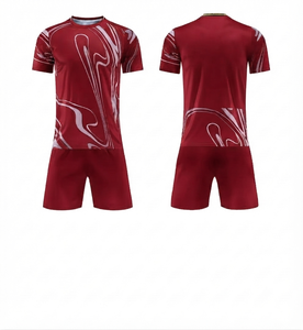 Uniforme de Fútbol Personalizado con Estampado de Mármol, Ropa Deportiva de Tela, 100% Poliéster, Malla de Secado Rápido, Cuello Redondo, DISEÑO DE LOGOTIPO PERSONALIZADO - Product Image 1
