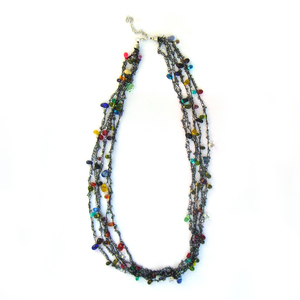 Collier élégant multicouche en crochet avec perles de verre, bijoux de mariage pour femme, perles colorées, fiançailles, qualité supérieure au meilleur prix de gros - Product Image 2