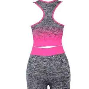 Premium Quality Active Women's Breathable Eco Friendly Quick Dry Seamless 2 Piece Yoga Set For Workout And Gym Use - Product Image 3