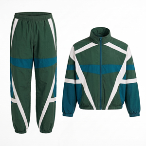 Men's Green Yellow <b>Star</b> Pattern Tracksuit 2 Piece Set Full Zip <b>Jacket</b> Jogger Pants Sportswear Casual - Product Image 2