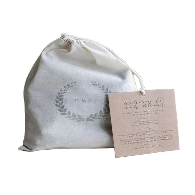 Golden Supplier Cotton Muslin India Drawstring Gift Bag Small Wedding Favor Pouch Wholesale Wedding Favor Gift Packaging Bag Je