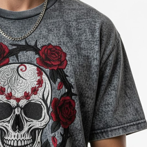 Camisetas de Algodón 100% para Hombre, Estilo Pullover, Lavado Ácido, Tejido Transpirable, con Servicios OEM - Product Image 5
