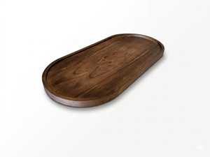 Plateau de service rectangulaire moderne en bois de haute qualité pour la décoration de la maison et la cuisine, avec poignée polie, compatible lave-vaisselle, idéal pour les fêtes - Product Image 2