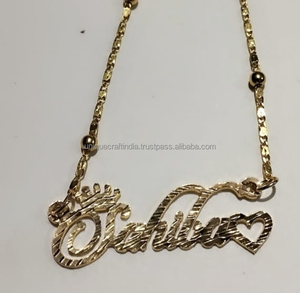 Collar de Cadena de Latón Vintage Hecho a Mano para Mujer, Joyería Clásica de Moda con Colgante Chapado en Oro para Boda, Fiesta, Regalo al por Mayor - Product Image 4