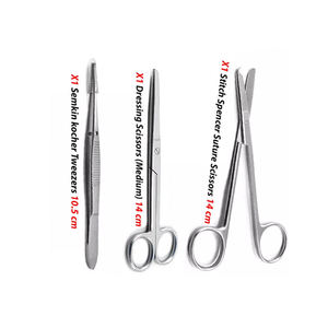 Kit chirurgical orthopédique en acier inoxydable : Ciseaux, Pinces, Gallipot, Plateau réniforme, Matériel de soins des plaies et de suture manuel pour médecins, Certifié CE, par Dwntavex - Product Image 5