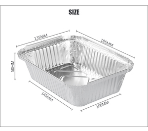 Tùy Chỉnh Đi ra Thực Phẩm Container Dùng Một Lần Nhỏ Lá Nhôm Khay Hình Chữ Nhật Nhôm Lá Container Với Nắp Với 200 + Kích Thước - Product Image 6