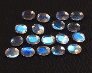 Lote al por mayor de piedras preciosas sueltas de labradorita natural de 5x7 mm, corte ovalado, facetadas y calibradas, para la fabricación de joyería. - Product Image 1