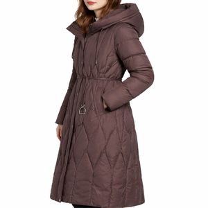 Chaqueta Larga Impermeable y Transpirable de Nylon con Cremallera para Mujer, de Plumón de Pato, para Primavera, Venta al por Mayor, OEM Personalizado - Product Image 3