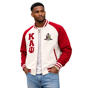 Giacca in Pile Varsity Kappa Alpha Psi, Abbigliamento per Fraternità Greca con Stile Collegiale Classico e Comfort Premium - Product Image 1