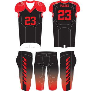 ชุดเสื้อฟุตบอลอเมริกันแบบกำหนดเองสำหรับผู้ชาย แขนกุด คอวี ลายพิมพ์แบบ Sublimation สีน้ำเงินแดง เบอร์ 23 ระบายเหงื่อได้ดี ทรงสปอร์ต สำหรับผู้ใหญ่ OEM - Product Image 3