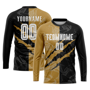 Maglie da <span class=keywords><strong>portiere</strong></span> personalizzate OEM/ODM a maniche lunghe con collo a girocollo, abbigliamento da allenamento, stampa a sublimazione, divisa per adulti - Product Image 3