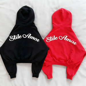 Sudadera con capucha unisex Nesta Sports con cremallera, parche gráfico personalizado, bordado, hombros caídos, extragrande, gruesa e impermeable - Product Image 5