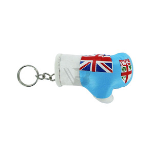 Porte-clés mini-gants de boxe personnalisés avec logo imprimé motif ours, style simple, en acier inoxydable avec motif lapin - Product Image 5