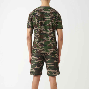 Ensemble décontracté deux pièces pour homme avec logo personnalisé, t-shirt et short respirants surdimensionnés, style streetwear, séchage rapide - Product Image 3