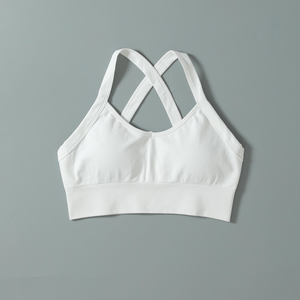 Soutien-gorge de sport pour femme, personnalisé, en gros, sans couture, confortable, avec logo frontal, respirant, séchage rapide, pour yoga et entraînement - Product Image 6