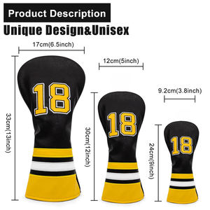 Funda Protectora Universal para Palos de Golf, Personalizada, para Palos Híbridos, con Cuello Elástico, Forro Interior Suave, Superficie Exterior de Cuero PU, Agarre Antideslizante e Impermeable - Product Image 6